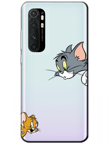 Xiaomi Mi Note 10 Lite Tom And Jerry Şeffaf Telefon Kılıfı