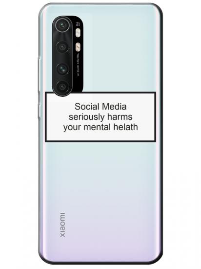 Xiaomi Mi Note 10 Lite Social Media Şeffaf Telefon Kılıfı