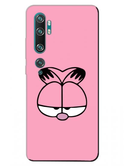 Xiaomi Mi Note 10 Pro Garfield Pembe Telefon Kılıfı