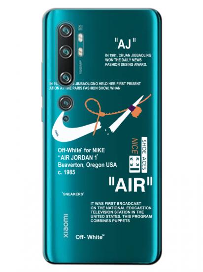 Xiaomi Mi Note 10 Pro Nike Air Şeffaf Telefon Kılıfı