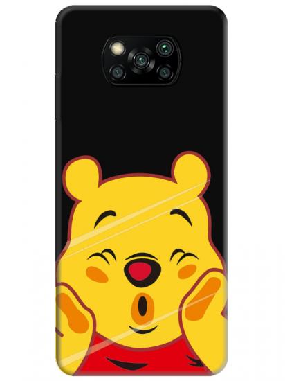 Poco X3 NFC Winnie The Pooh Siyah Telefon Kılıfı