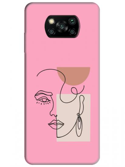 Poco X3 NFC Women Art Pembe Telefon Kılıfı