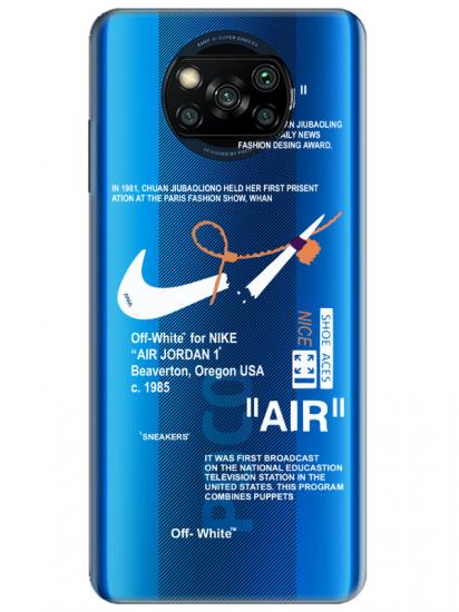 Poco X3 NFC Nike Air Şeffaf Telefon Kılıfı