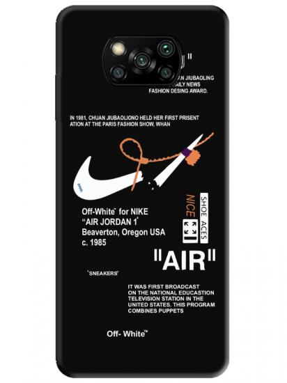 Poco X3 NFC Nike Air Siyah Telefon Kılıfı