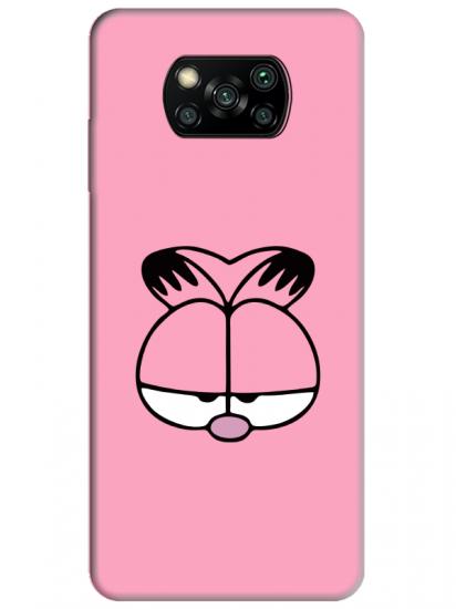 Poco X3 Pro Garfield Pembe Telefon Kılıfı