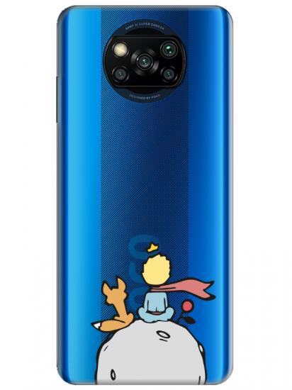 Poco X3 Pro Küçük Prens Şeffaf Telefon Kılıfı