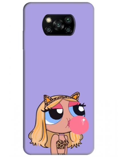 Poco X3 Pro Powerpuff Girls Lila Telefon Kılıfı