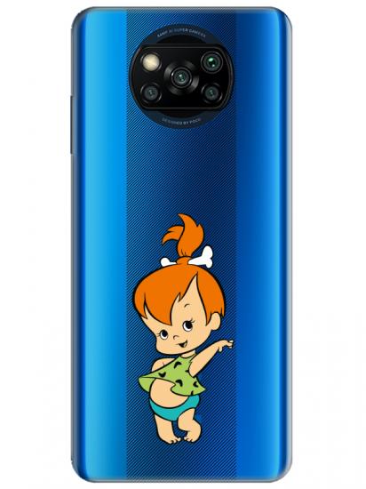 Poco X3 Pro Taş Devri Kız Bebek Şeffaf Telefon Kılıfı