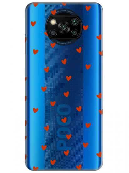 Poco X3 Pro Minik Kalpler Şeffaf Telefon Kılıfı