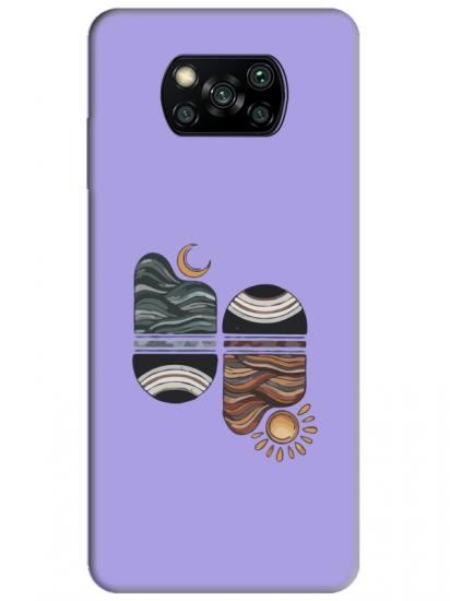 Poco X3 Pro Sunset Wave Lila Telefon Kılıfı