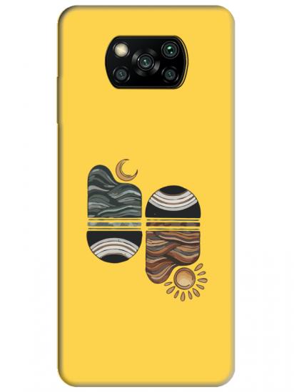 Poco X3 Pro Sunset Wave Sarı Telefon Kılıfı