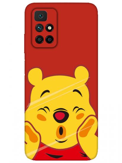 Redmi 10 Winnie The Pooh Kırmızı Telefon Kılıfı