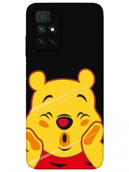 Redmi 10 Winnie The Pooh Siyah Telefon Kılıfı