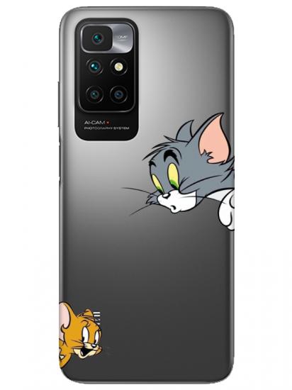 Redmi 10 Tom And Jerry Şeffaf Telefon Kılıfı