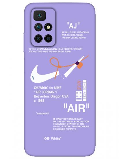 Redmi 10 Nike Air Lila Telefon Kılıfı