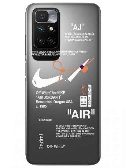 Redmi 10 Nike Air Şeffaf Telefon Kılıfı