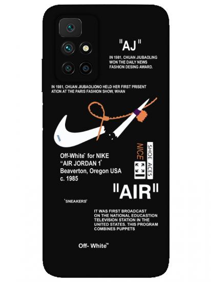 Redmi 10 Nike Air Siyah Telefon Kılıfı