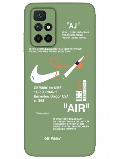 Redmi 10 Nike Air Yeşil Telefon Kılıfı