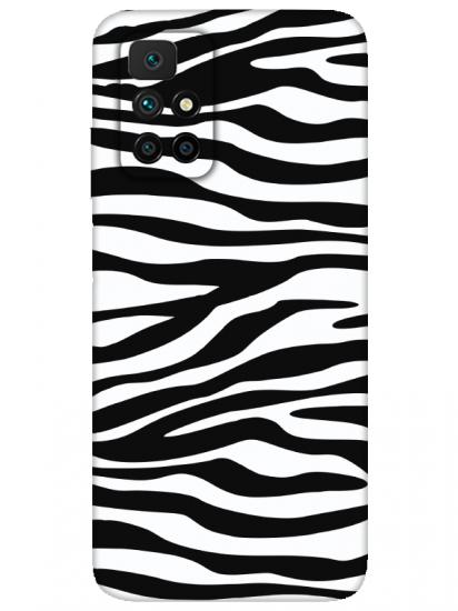 Redmi 10 2022 Zebra Desen Siyah Telefon Kılıfı