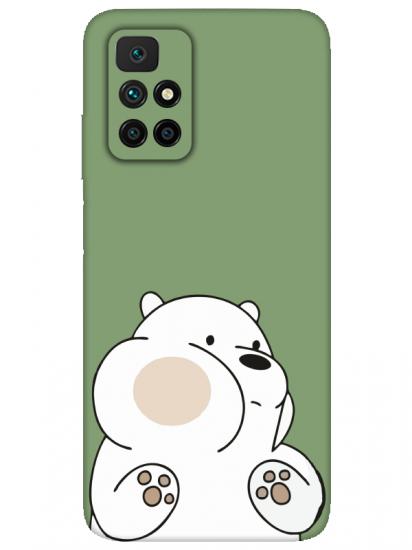 Redmi 10 2022 Panda Yeşil Telefon Kılıfı
