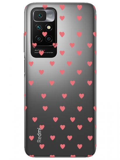 Redmi 10 2022 Minik Kalpler Şeffaf Telefon Kılıfı