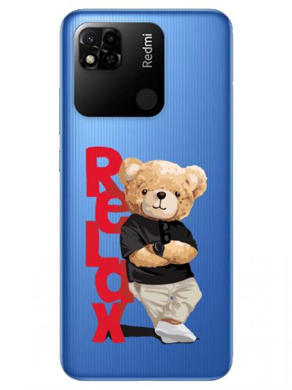 Redmi 10A Teddy Bear Relax Şeffaf Telefon Kılıfı