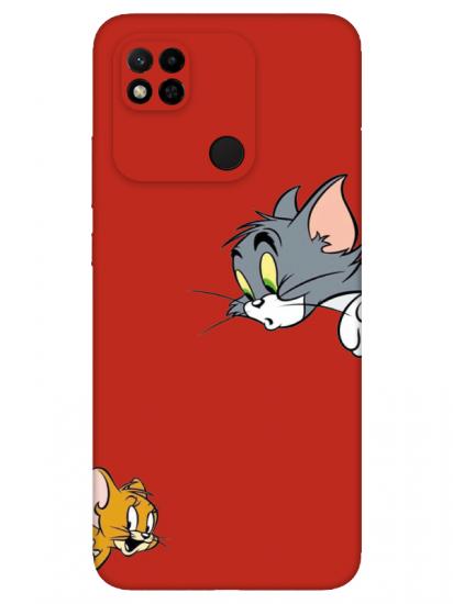 Redmi 10A Tom And Jerry Kırmızı Telefon Kılıfı