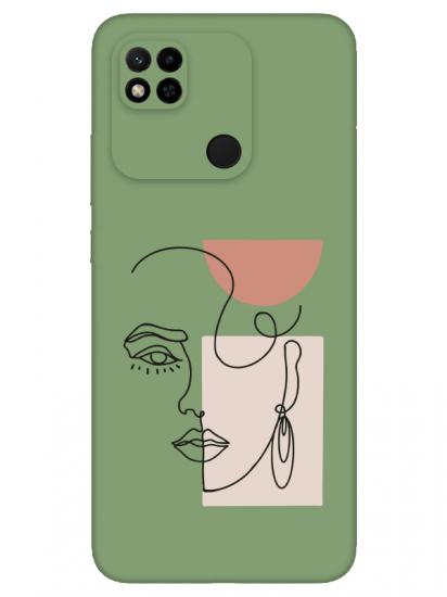 Redmi 10A Women Art Yeşil Telefon Kılıfı