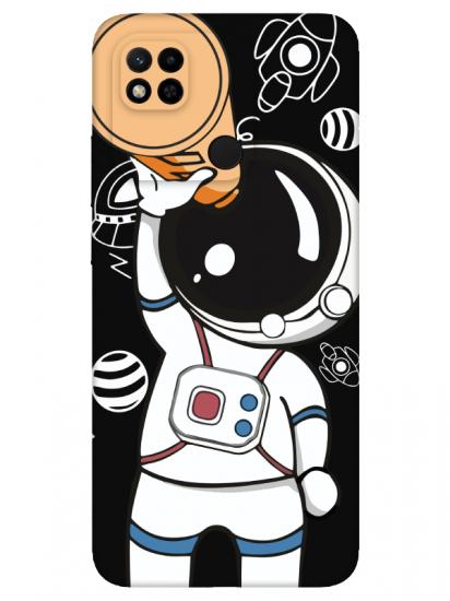 Redmi 10A Astronot Siyah Telefon Kılıfı