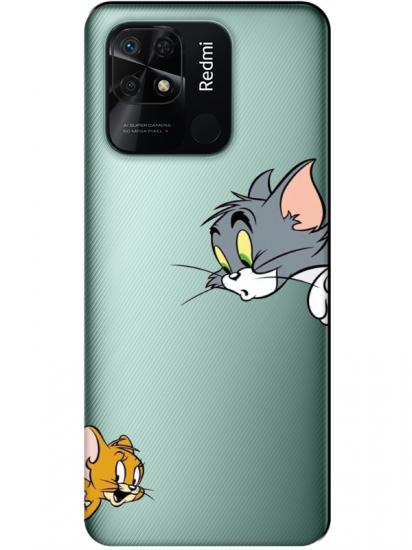 Redmi 10C Tom And Jerry Şeffaf Telefon Kılıfı