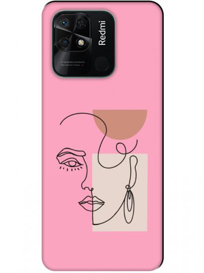 Redmi 10C Women Art Pembe Telefon Kılıfı