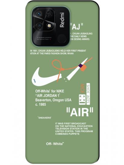 Redmi 10C Nike Air Yeşil Telefon Kılıfı