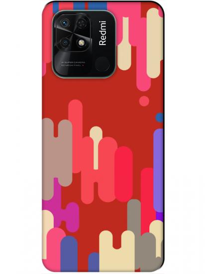 Redmi 10C Pop Art Kırmızı Telefon Kılıfı