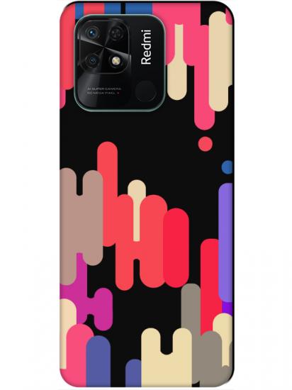 Redmi 10C Pop Art Siyah Telefon Kılıfı