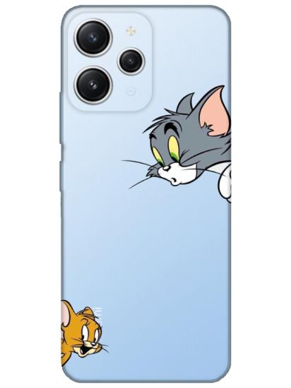 Redmi 12 Tom And Jerry Şeffaf Telefon Kılıfı