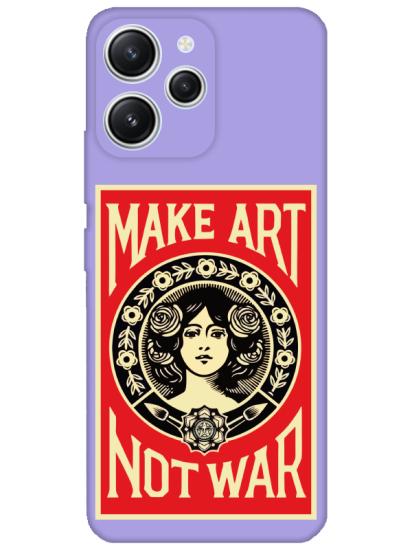 Redmi 12 Make Art Not War Lila Telefon Kılıfı