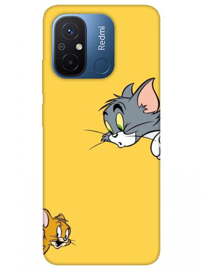 Redmi 12C Tom And Jerry Sarı Telefon Kılıfı