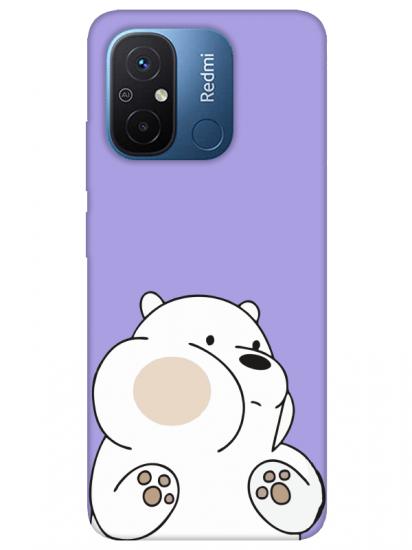 Redmi 12C Panda Lila Telefon Kılıfı