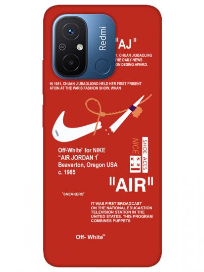 Redmi 12C Nike Air Kırmızı Telefon Kılıfı