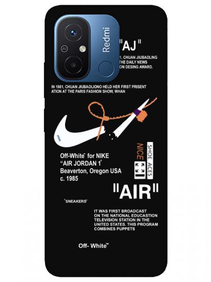 Redmi 12C Nike Air Siyah Telefon Kılıfı