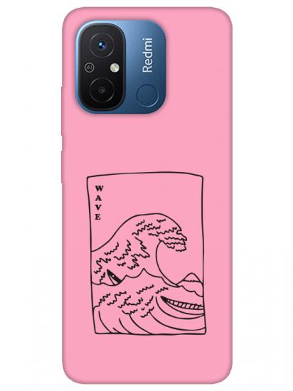 Redmi 12C Kanagawa Wave Pembe Telefon Kılıfı