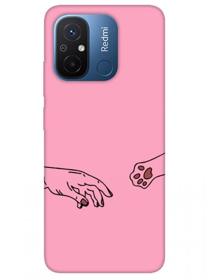 Redmi 12C Hand And Paw Pembe Telefon Kılıfı