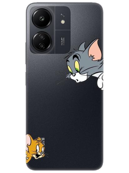 Redmi 13C Tom And Jerry Şeffaf Telefon Kılıfı