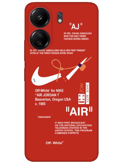 Redmi 13C Nike Air Kırmızı Telefon Kılıfı