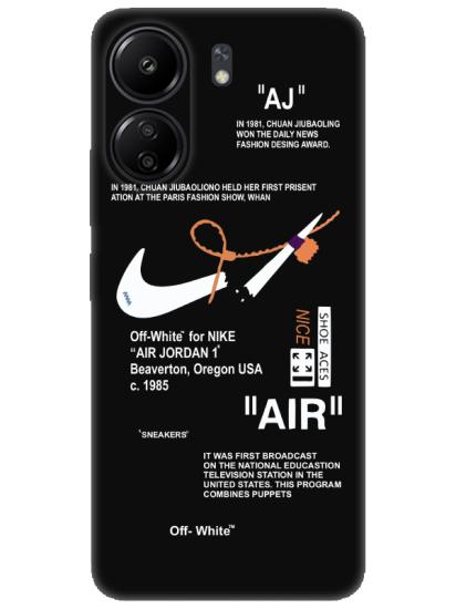 Redmi 13C Nike Air Siyah Telefon Kılıfı