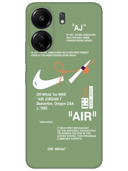 Redmi 13C Nike Air Yeşil Telefon Kılıfı