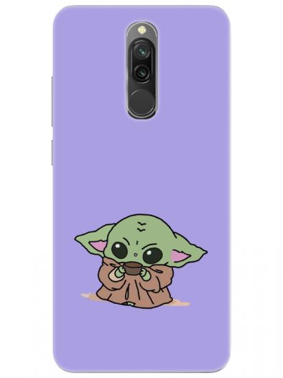 Redmi 8 Baby Yoda Lila Telefon Kılıfı