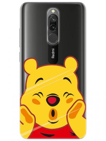 Redmi 8 Winnie The Pooh Şeffaf Telefon Kılıfı