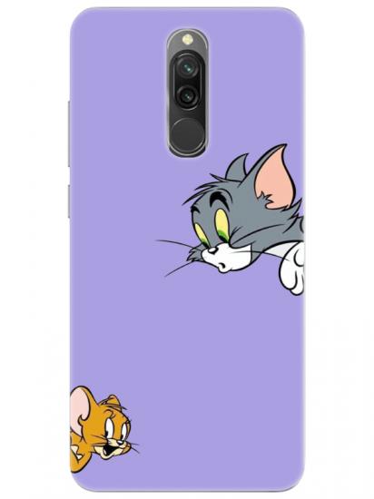 Redmi 8 Tom And Jerry Lila Telefon Kılıfı