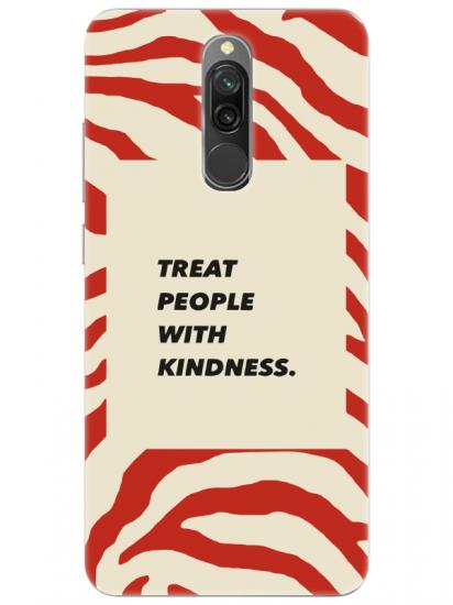 Redmi 8 Zebra Motto Kırmızı Telefon Kılıfı